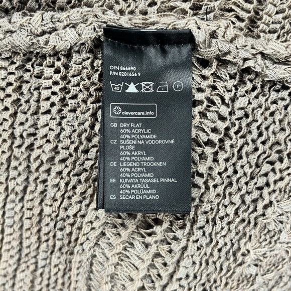 H&M Cardigan Womens Size M Brown Long Sleeve Open Knit - Picture 14 of 16